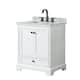Option White / White Carrara Marble Top / Matte Black