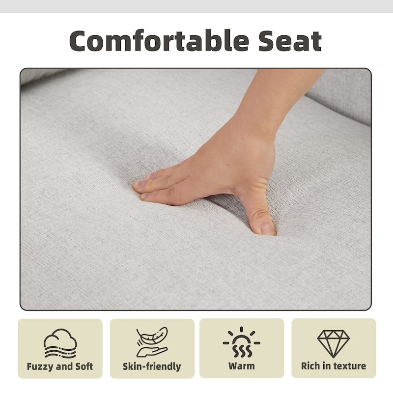 Set of 2 Mid Century Chenille Upholstered Accent Chairs