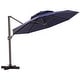 preview thumbnail 43 of 42, Crestlive Products 12ft Round Double Top Cantilever Patio Umbrella with 7-position Adjustment