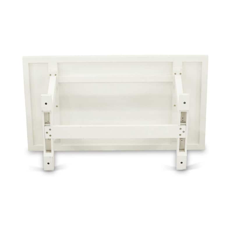 Modern Rectangular Dining Table - Linen White Tabletop & Base - Kitchen Table for Family Gatherings - 72