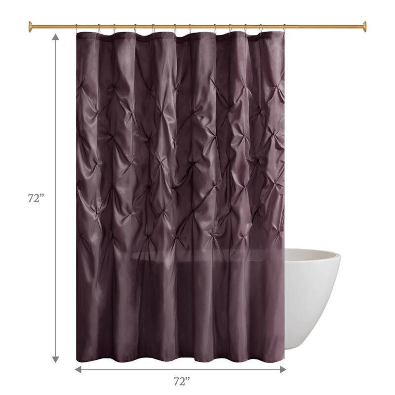 Madison Park Laurel Tufted Semi-Sheer Shower Curtain