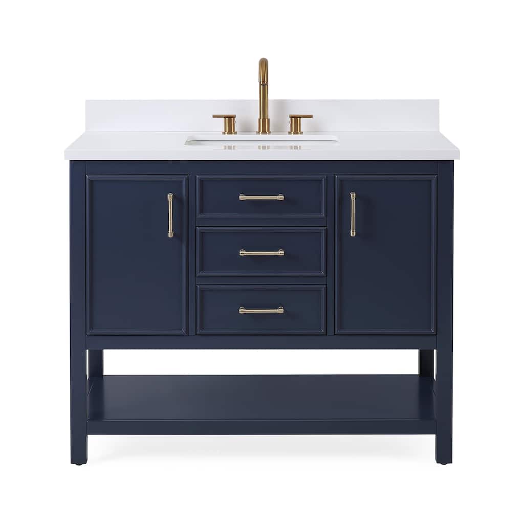 Tennant Brand 42 Inch Belton Navy Blue Single Sink Bathroom Vanity