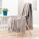 preview thumbnail 25 of 131, Chanasya Textured Knit Throw Blanket With Tassels