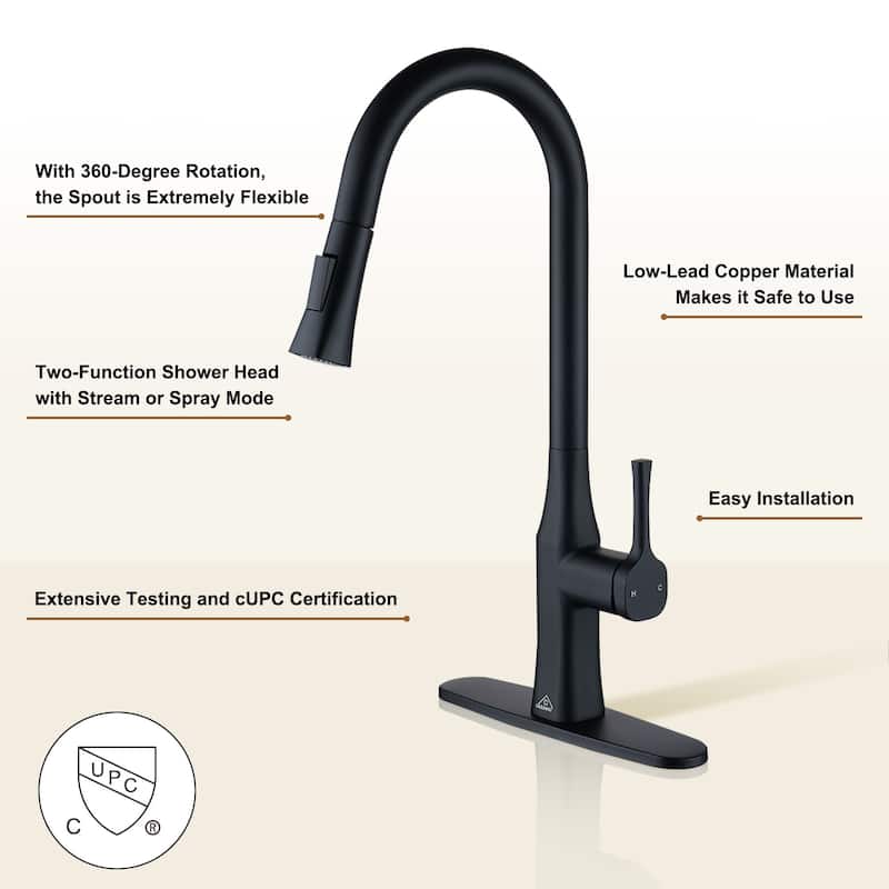 Single-Handle Pull-Out Sprayer Kitchen Faucet