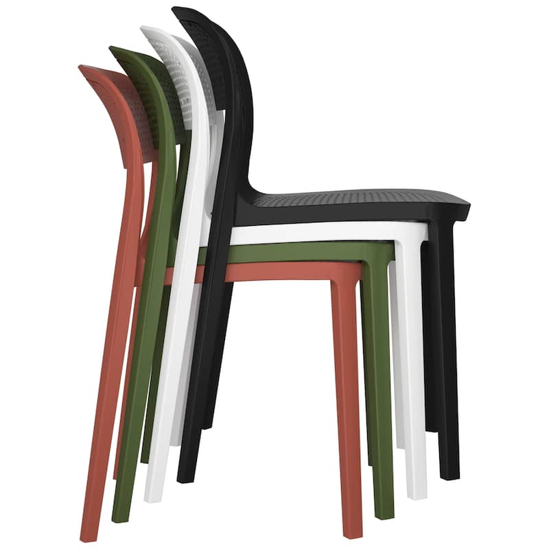 Frond and Form Outdoor Stacking Dining Side Chair (Set of 2)