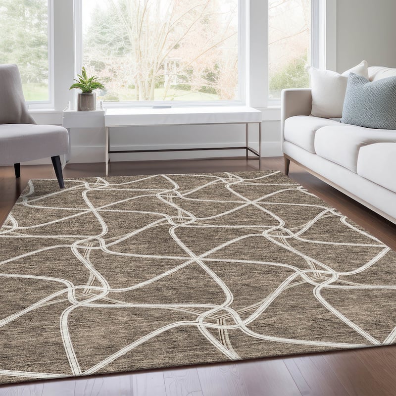 Premium Washable Super Soft Contemporary Geo Mayfield Rug