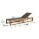 preview thumbnail 12 of 10, Emile Outdoor Mesh and Wood Chaise Lounge (Set of 2) by Christopher Knight Home
