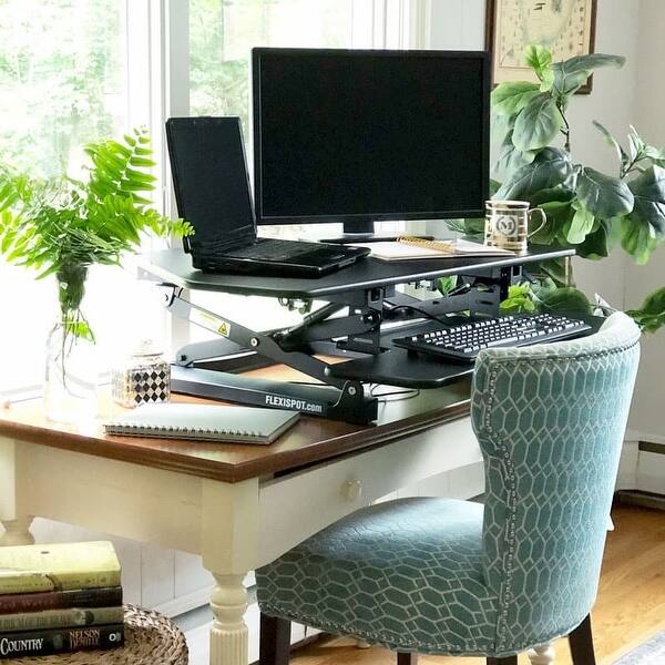 FlexiSpot Standing Desk Converter 41 Inch Height Adjustable Desk Riser ...