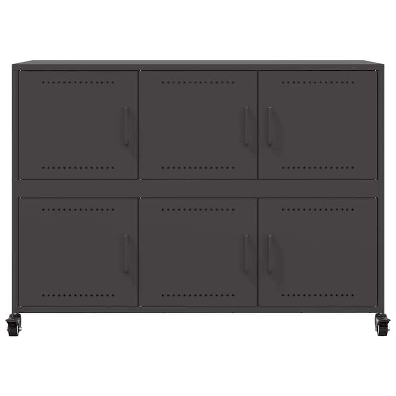 vidaXL Sideboard Cupboard Storage Organizer Living Room Cold-rolled Steel - 15.4 x 39.6 x 28.3