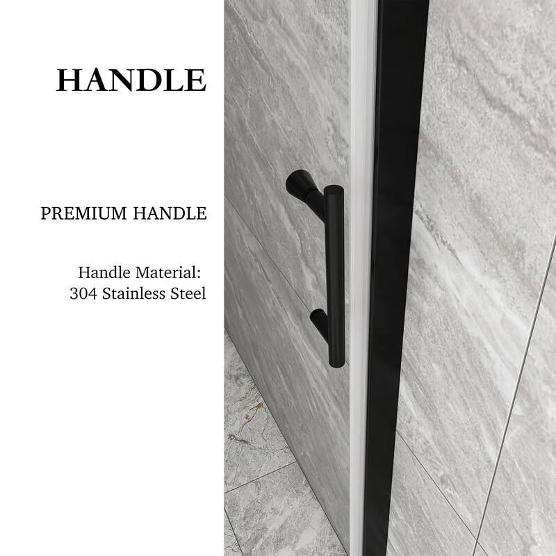 30/32/34/36 Bi-fold Semi-Frameless Shower Door with Clear Tempered Glass