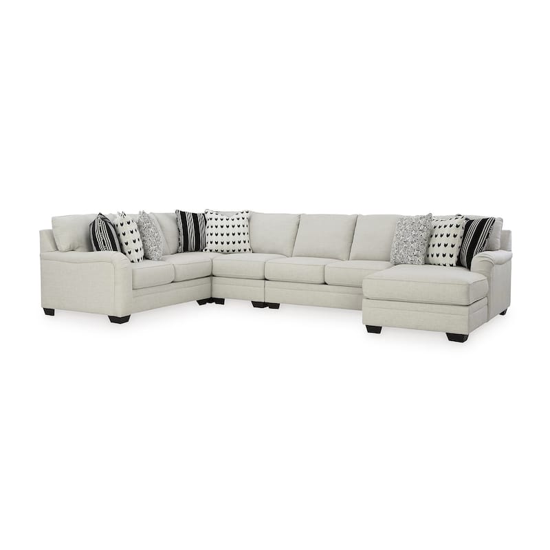 Signature Design by Ashley Huntsworth Dove Gray 5-Piece Sectional with Chaise - 155"W x 99"D x 38"H