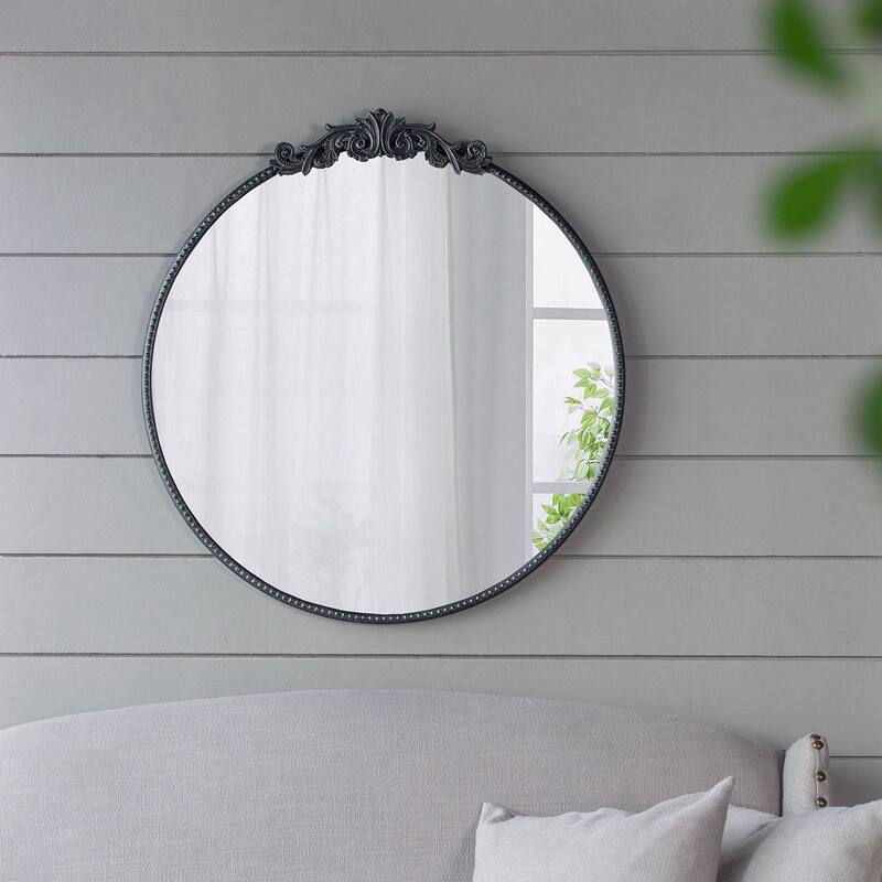 30" x 32" Wall Mounted Round Mirror