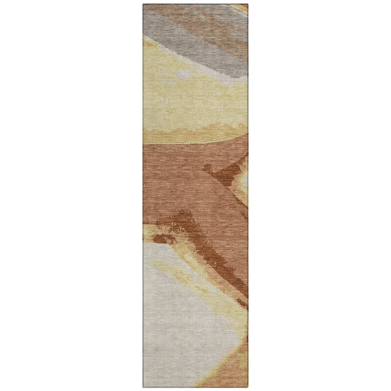 Machine Washable Indoor/ Outdoor Modern Cheney Chantille Rug