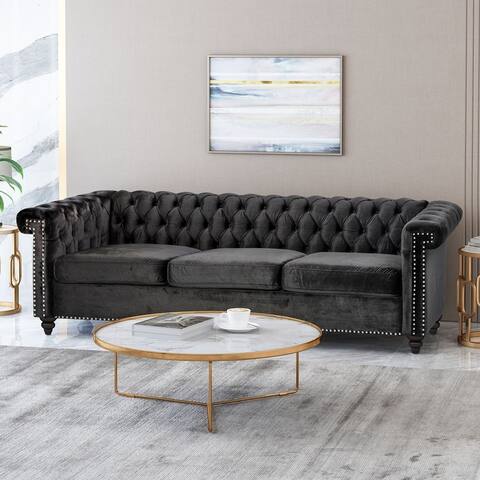 Parkhurst Tufted Velvet Sofa by Christopher Knight Home