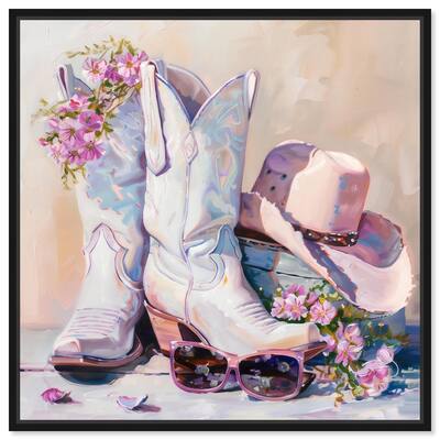 Spring Pink Cowboy Necessities Canvas by Art Remedy