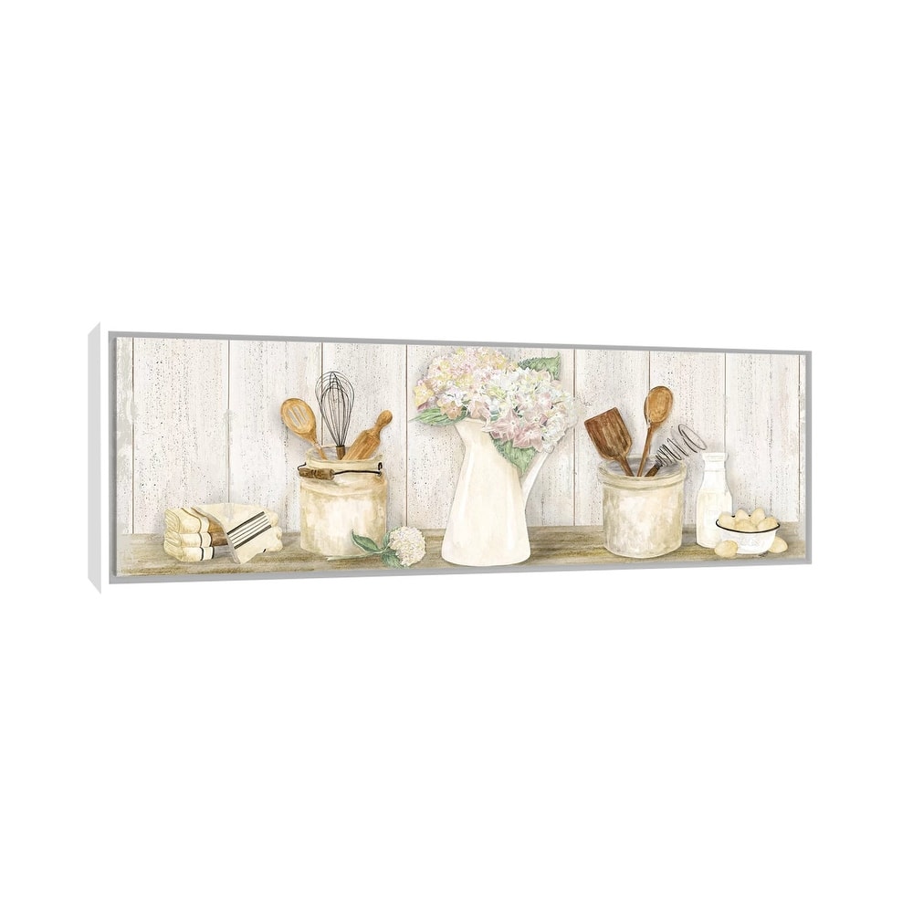 iCanvas "Vintage Kitchen Panel" by Tara Reed Framed Canvas Print