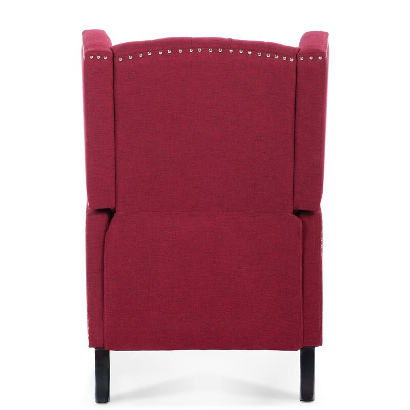 27.16" Wide Manual Wing Recliner Chair with Silver Bubble Nails