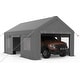 preview thumbnail 29 of 42, Heavy Duty Carport with Roll-Up Sidewall and Ventilated Windows with Removable Sidewalls