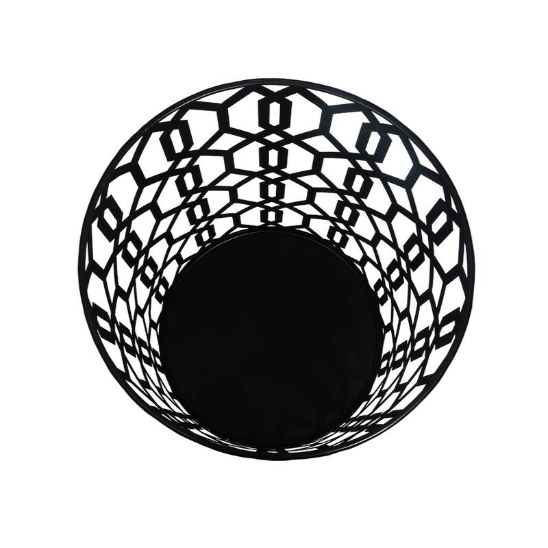 Adeco Set of 2 Round Metal Nesting Side End Tables Set - set of 2