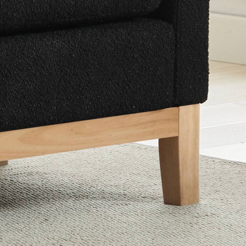 Bedroom Bench with Pillows and Solid Wood Legs for Living Rooms and Entryway
