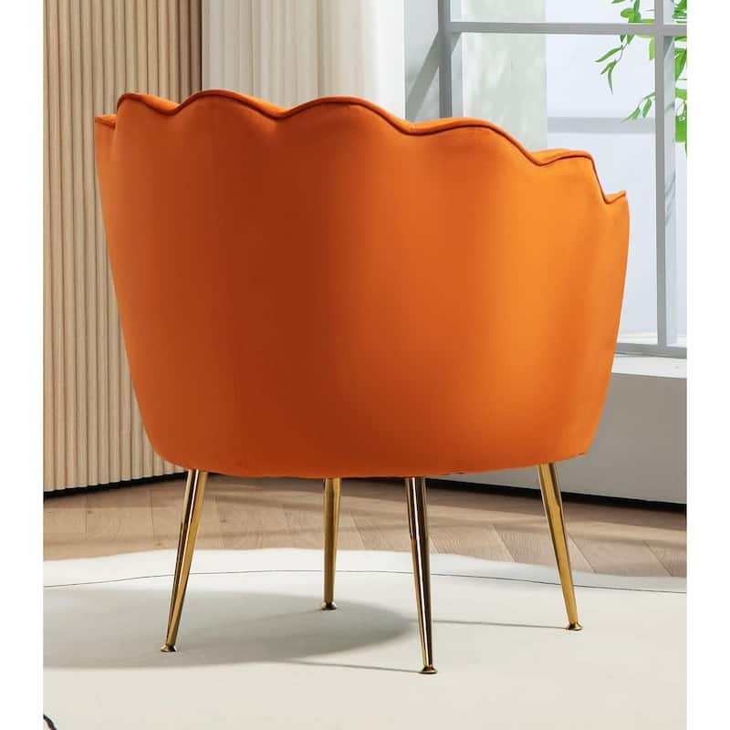 Cavett 28.3" Wide Velvet Accent Chair with Metal Legs