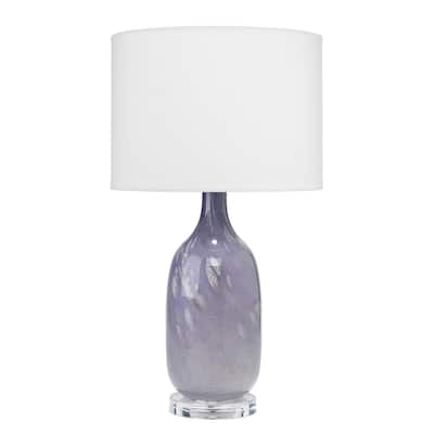 Alden Décor Allenbury Glass Table Lamp, Lavender