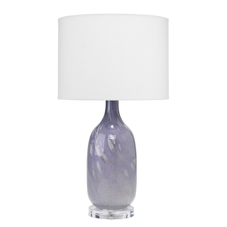 Alden Décor Allenbury Glass Table Lamp, Lavender