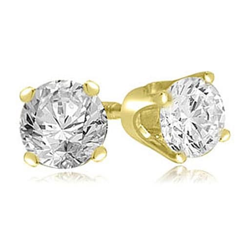 Amcor Design 14k Yellow Gold 1 4ct Tdw Round Cut Diamond Push Amcor Design 14k Yellow Gold 1 4ct Tdw Round Cut Diamond Push Back Stud Earring On Free Shipping Today 18219468