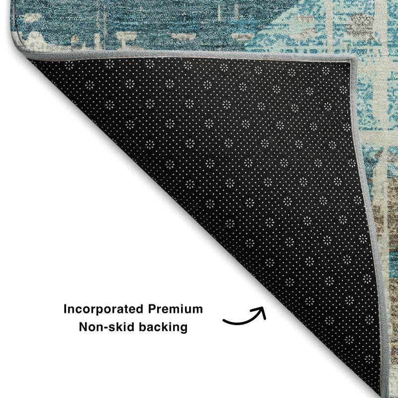 Premium Washable Super Soft Hatch Diamond Mayfield Rug