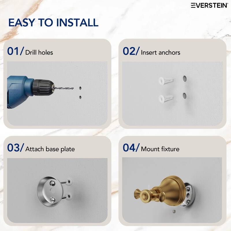 4-Piece Bathroom Accessories Set Bathroom Hardware Set