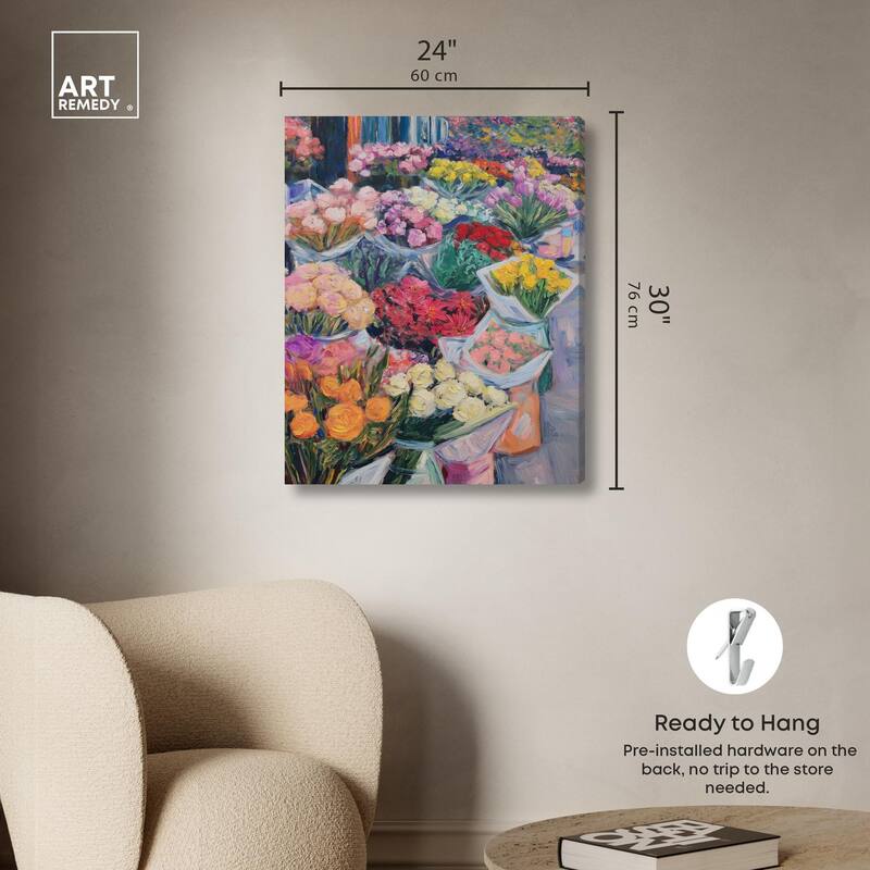 Market Blooms I Canvas by Art Remedy, Gallery Wrapped