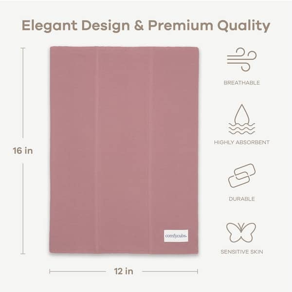 dimension image slide 5 of 12, Burp Cloths 100% Cotton Washcloths for Boys and Girls by Comfy Cubs