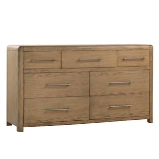 Twilight 7-Drawer Rubberwood Dresser, Natural