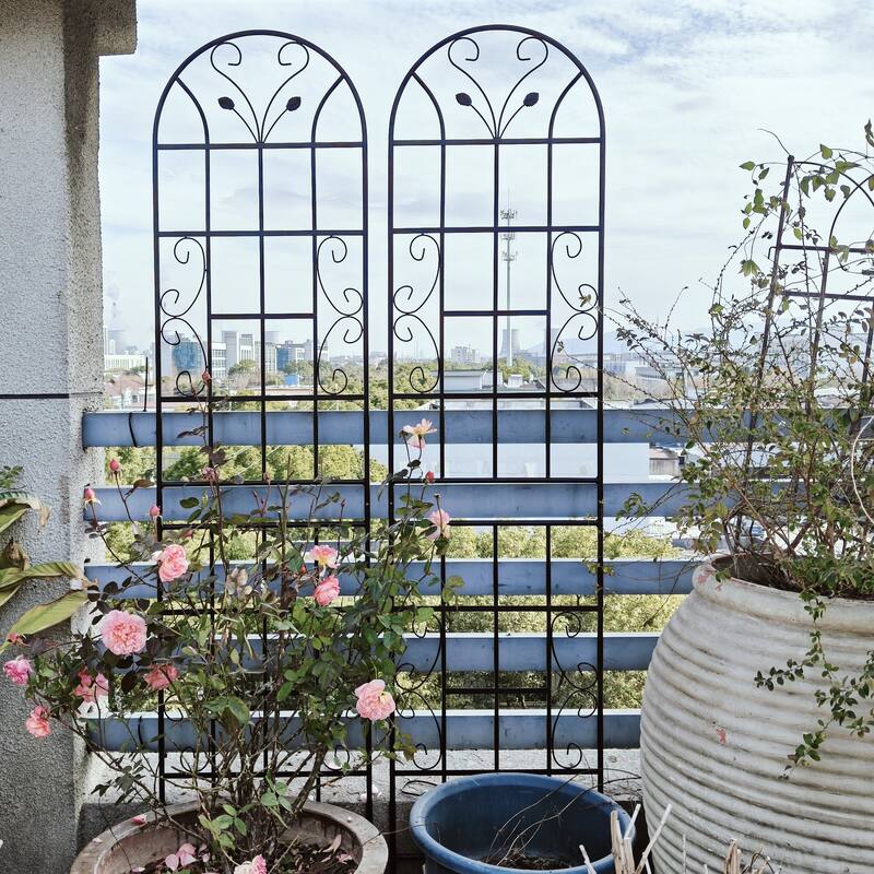 4 Pack Metal Garden Trellis 86.7" x 19.7" Rustproof Trellis for Climbing Plants Outdoor Flower Support