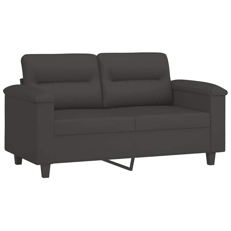 vidaXL Sofa Sectional Modern Couch with Pillows and Cushions Microfiber Fabric