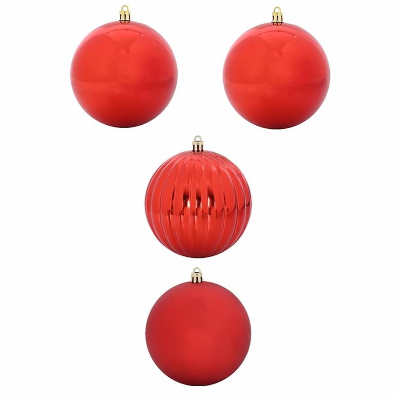 vidaXL Christmas Bauble Set 4 pcs Red - 7.9 x 7.9 x 7.9