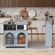 Spruce & Spring Randy Rolling Kitchen Island With Extended Table - Bed ...