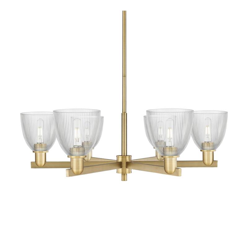 Innovations Lighting 716-6CR-11-36 Castile Chandelier Castile 6 Light - Brushed Brass / Clear
