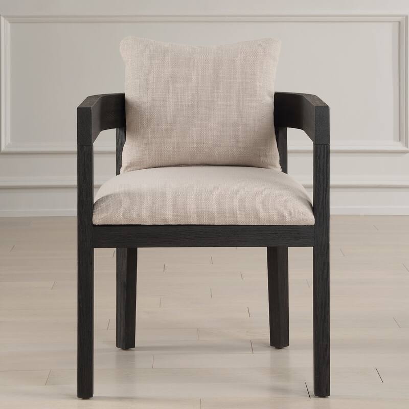 Uttermost 23816 Balboa 23" Wide Wood Framed Linen, Polyester Dining
