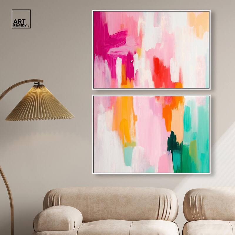 Playful Palette I Canvas Set of 2 by Art Remedy