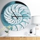 preview thumbnail 7 of 8, Designart 'Chambered Nautilus Shell' Oversized Coastal Wall CLock