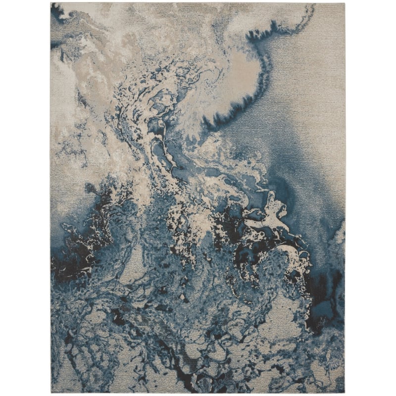 Cilep Power Loomed Abstract Modern Non Skid Stain Resistant Area Rug By HomeRoots