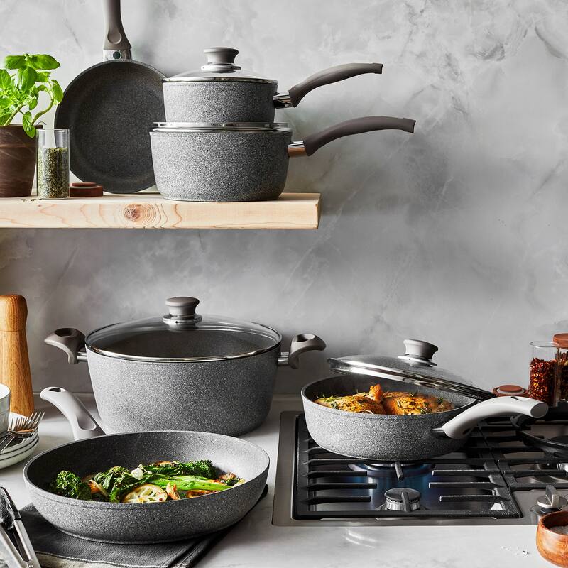 BALLARINI Modena by HENCKELS Forged Aluminum 10-pc Nonstick Cookware Set - Gray