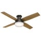 preview thumbnail 2 of 22, Hunter 52" Dempsey Flush Mount Ceiling Fan w/ LED Light Kit, Handheld Remote - Contemporary, Transitional - Low Profile