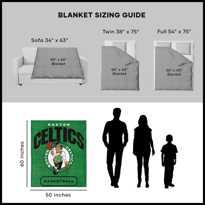 NBA High Block Silk Touch Sherpa Throw Blanket