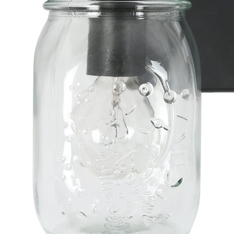Kole Farmhouse 4-Light Linear Bathroom Vanity Lights Mason Jar Glass Wall Sconces