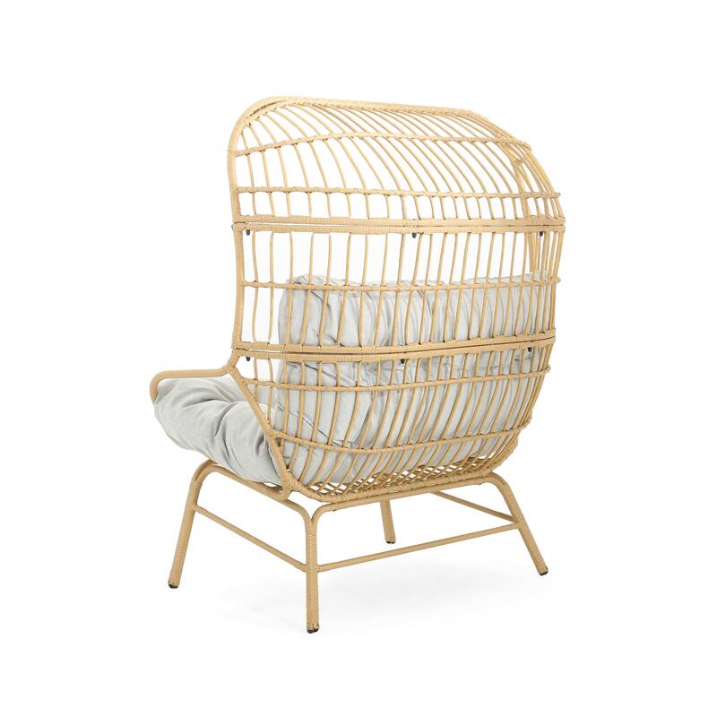 Palos Outdoor Wicker Loveseat - Light Brown (Excluding the table) - Light Brown