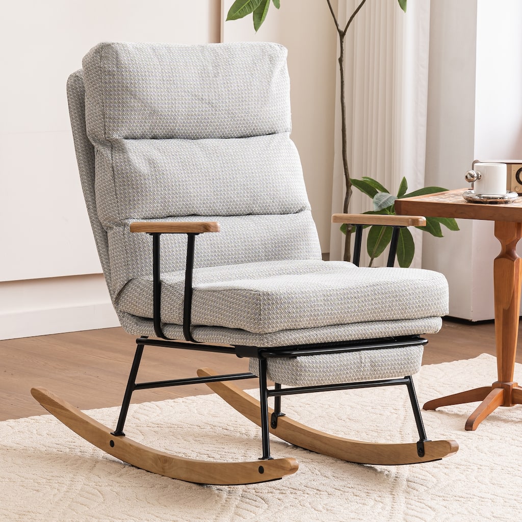 Gliding Rocking Chair with High Back