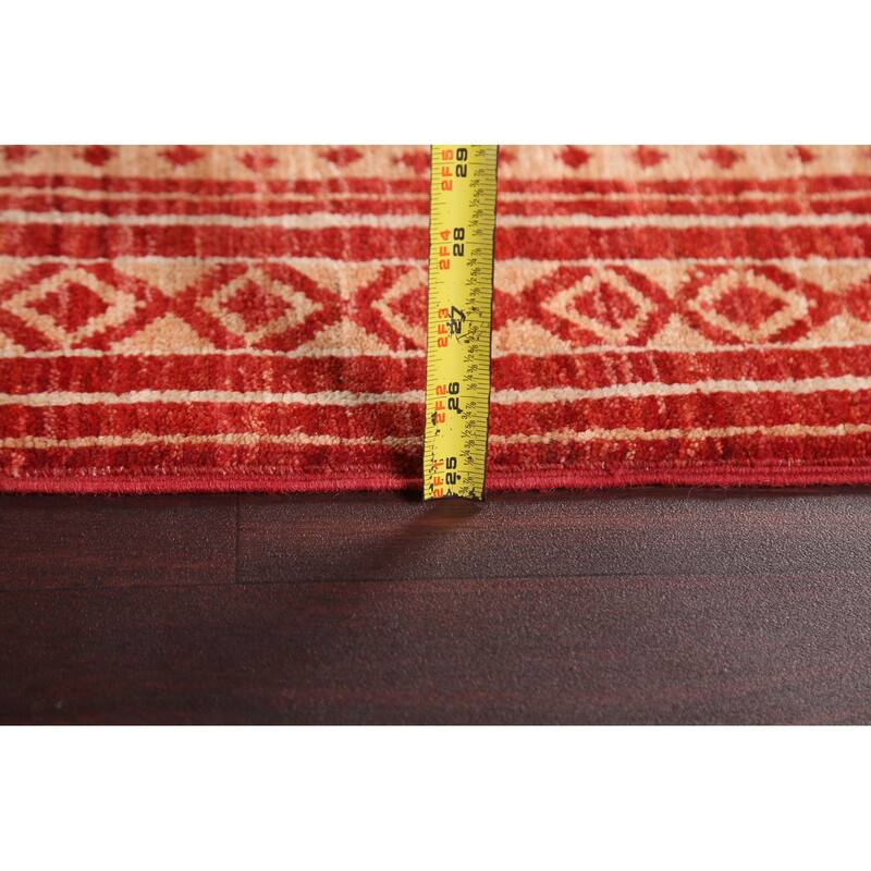Tribal Gabbeh Kashkoli Oriental Wool Area Rug Handmade Office Carpet - 5'7" x 7'8"