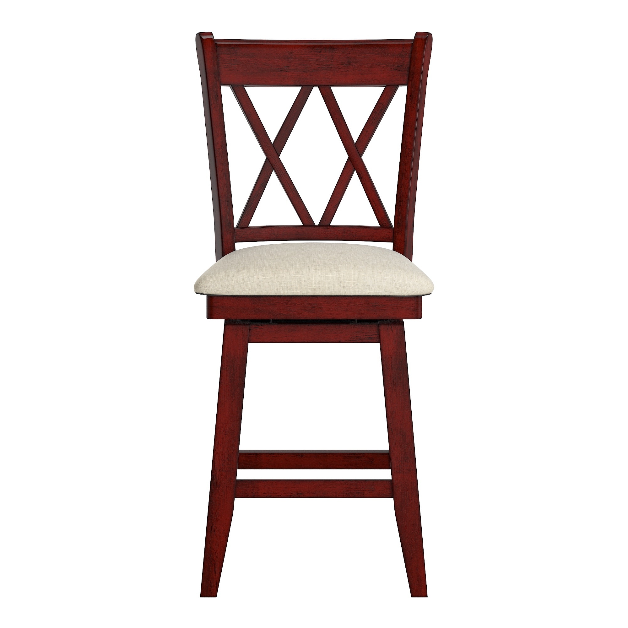 Eleanor double x back wood swivel bar clearance stool